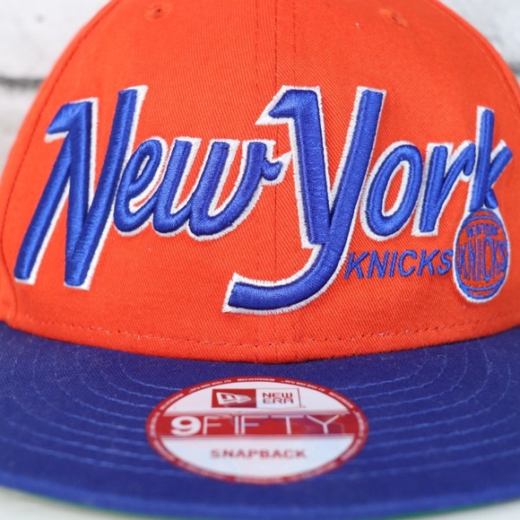 New Era New York Knicks Snapback Hat - Orange and Blue - Picture 6 of 8